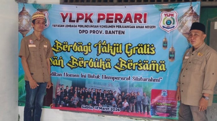 Ramadhan Berbagi. YLPK PERARI DPD Banten Gelar Aksi Berbagi Takjil dan Buka Bersama